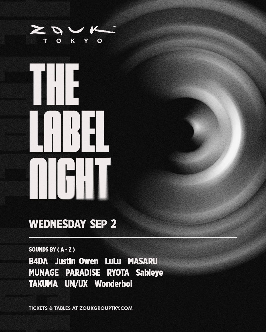 THE LABEL NIGHT flyer