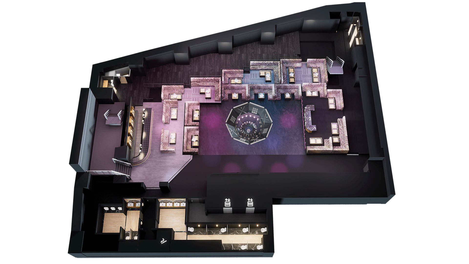 Zouk Tokyo B3F 3D Overview